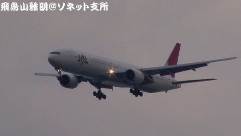 日本航空 JA8943＠東京国際空港。浮島町公園より。